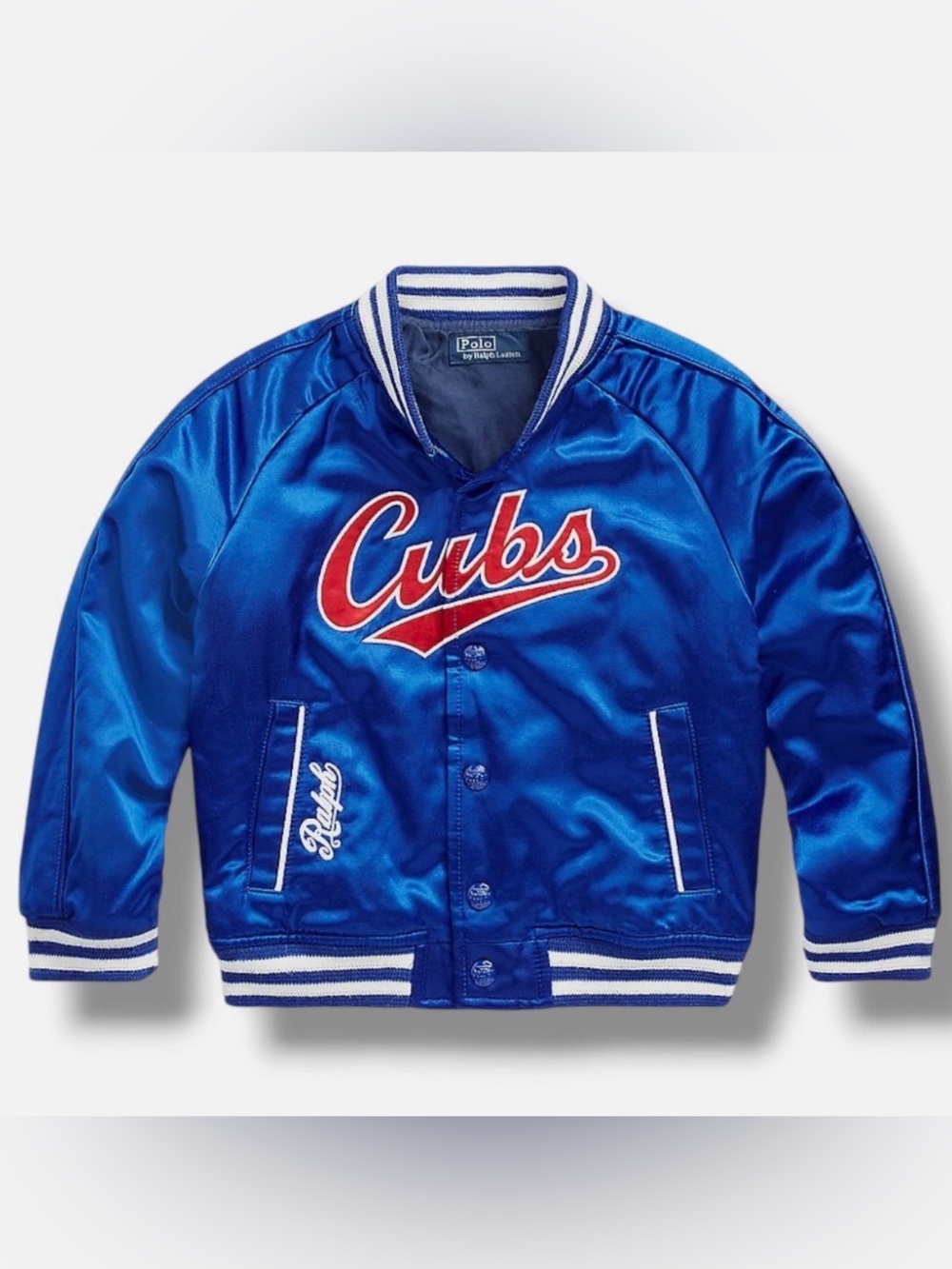Polo Ralph Lauren Kids Blue Chicago Cubs X Ralph Lauren Bomber Jacket M (10-12)